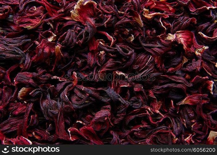 Jamaica flower for herbal iced tea from hibiscus Mexican beverages