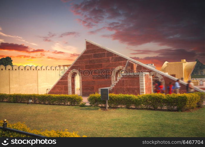 Jantar Mantar - the observatory, built in 1727-1734 gg. Rajput by Maharaja Sawai Jai Singh in which he founded shortly before the city of Jaipur.