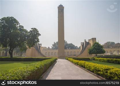 Jantar Mantar - the observatory, built in 1727-1734 gg. Rajput by Maharaja Sawai Jai Singh in which he founded shortly before the city of Jaipur.