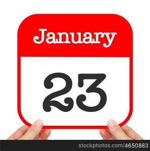 January 23 written on a calendar