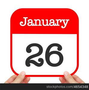 January 26 written on a calendar