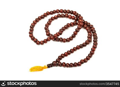 Japa Mala - Buddhist or Hindu prayer beads isolated on white