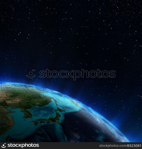 Japan 3d rendering planet. Japan. Elements of this image furnished by NASA 3d rendering. Japan 3d rendering planet
