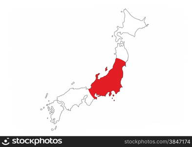 japan country flag map shape national symbol