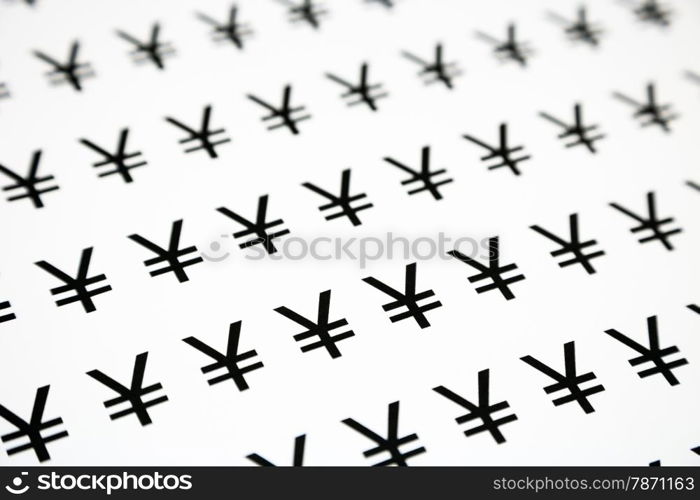 japan currency symbol pattern, black and white background