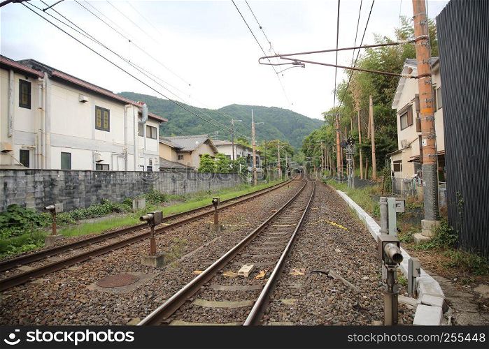Japan rail train , Japanese railway in Kyoto