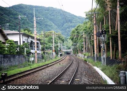 Japan rail train , Japanese railway in Kyoto