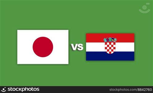 japan vs croatia Football Match Design Element.. japan vs croatia Football Match Design Element