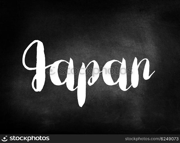 Japan written on a blackboard