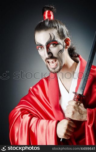 Japanese actor with sword