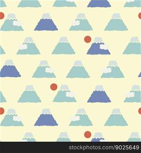Japanese Cute Fuji Mount Pattern