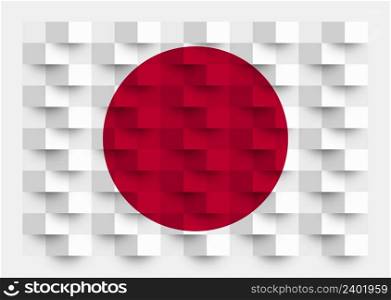 Japanese flag with background texture.