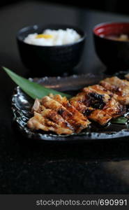 japanese food , Chicken teriyoki with rice