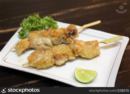 Japanese food chicken Yakitori grilled