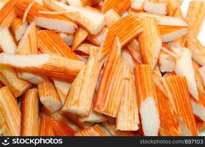 japanese food, crab stick on buffet line