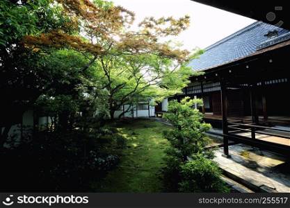 Japanese garden in Japan temple kyoto japan