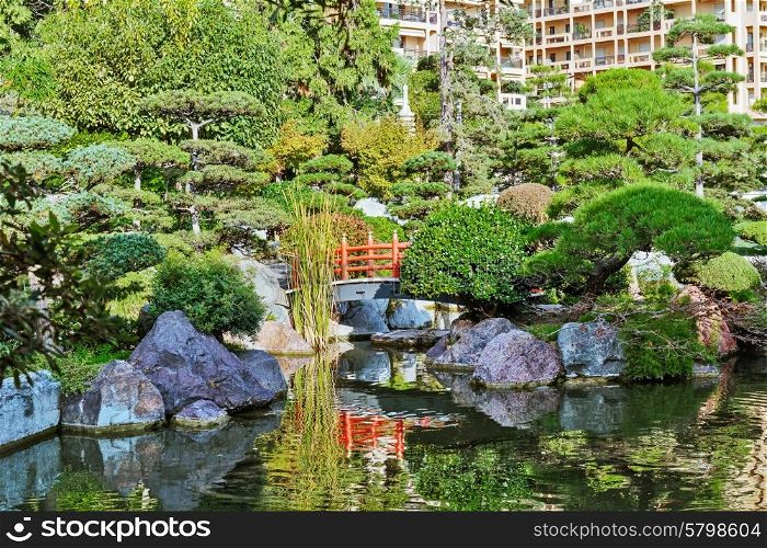 Japanese garden in Monte Carlo, Monaco