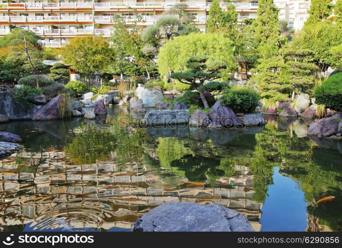 Japanese garden in Monte Carlo, Monaco