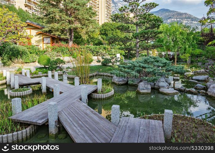 Japanese garden in Monte Carlo, Monaco. Japanese garden in Monte Carlo