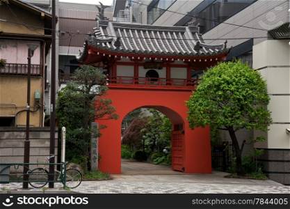Japanese Garden in Tokyo, ancient architecture