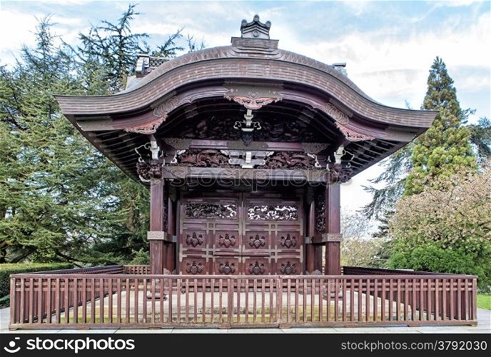 Japanese Gateway of the Imperial Messenger in Kew gardens, London
