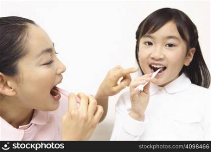 Japanese girl and hygienist