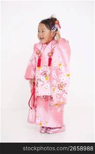 Japanese girl in traditional dress