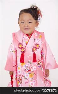 Japanese girl in traditional dress