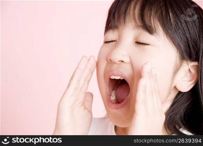 Japanese girl shouting