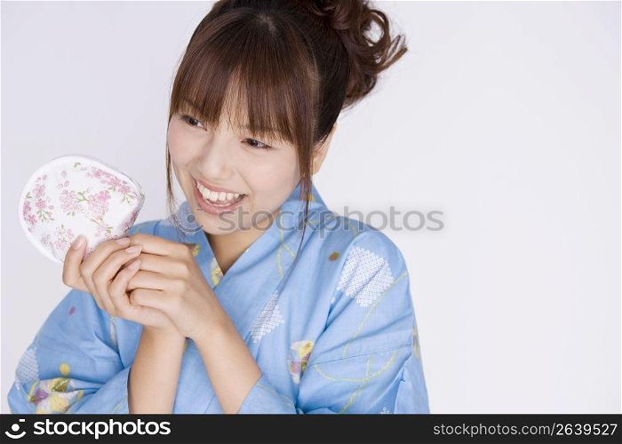 Japanese girl wearing yukata