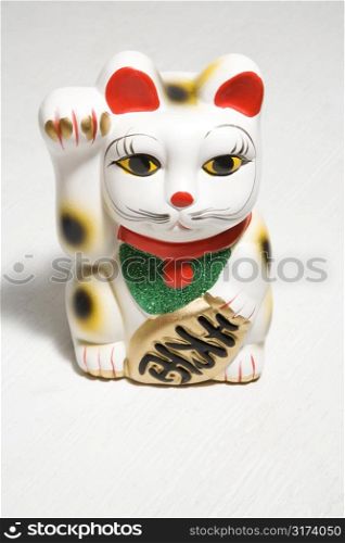 Japanese lucky cat figurine.