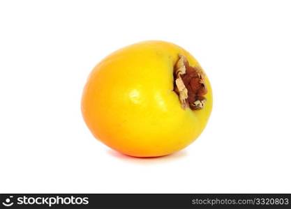 Japanese persimmon or Fuyu fruit isolated on white