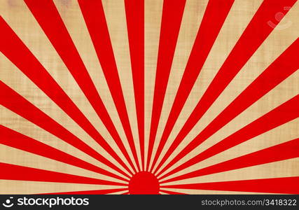 japanese rising sun. large red and white japansese rising sun