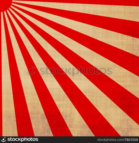 japanese rising sun. large red and white japansese rising sun