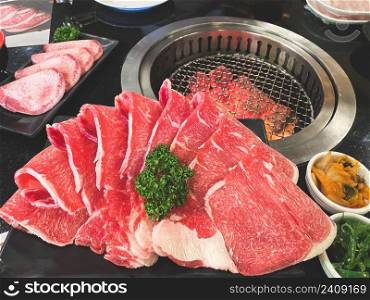 Japanese style grilled meat or barbecue yakiniku