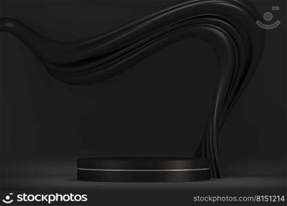 Japanese style podium for products decoration suitable .3D rendering
