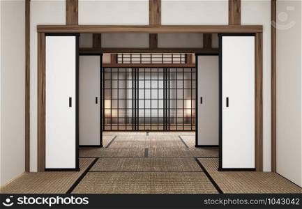 Japanese-Style Room original interior design. 3D rendering