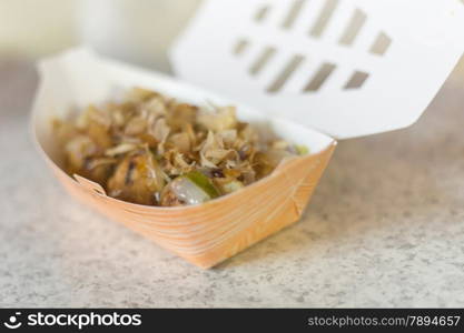 Japanese Takoyaki at a night market in Taiwan