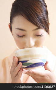 Japanese woman wearing kimono