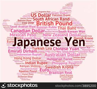 Japanese Yen Meaning Worldwide Trading And Word