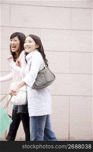 Japanese young women enjoy shopping
