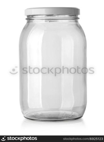 jar glass isolated on white