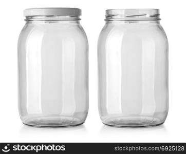 jar glass isolated on white