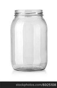 jar glass isolated on white with clipping path