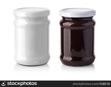 jar in the white package isolated