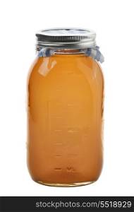 Jar Of Honey Isolated On White Background