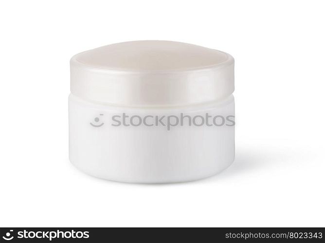 jar or blank packaging for cosmetic product. jar or blank packaging for cosmetic product isolated on a white