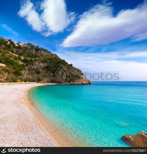 Javea La Granadella beach in Xabia Alicante Mediterranean Spain