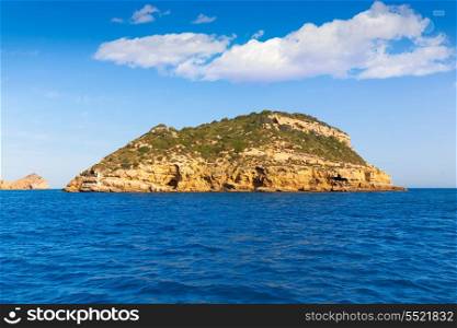 Javea Portichol Xabia Portixol island in Alicante at Mediterranean Spain