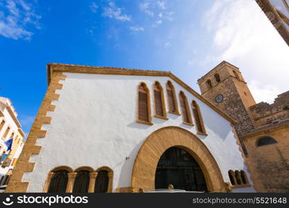 Javea Sant Abastos market and Sant Bertomeu church in Alicante Spain